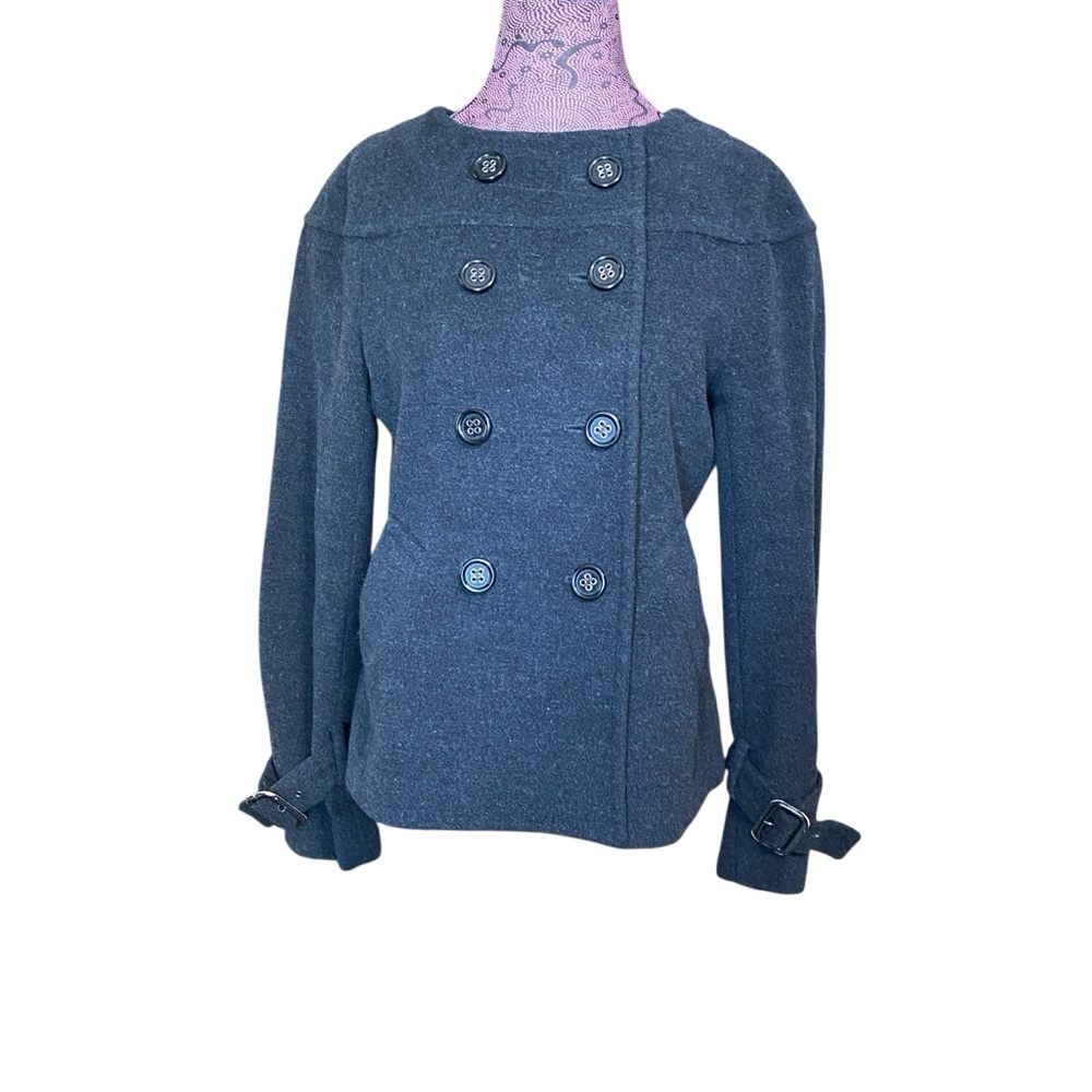 BCBGMaxAzria Sz M Gray Wool Blend Coat Jacket